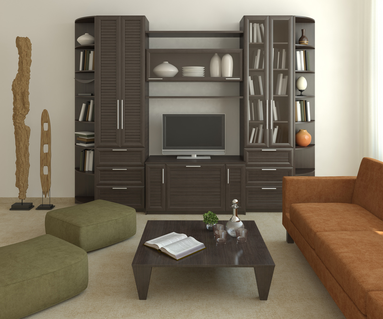 The Art of Organization and Elegance: Cabinets For Living Room Designs
